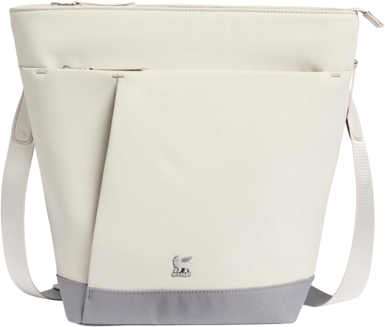 image:imageSTANLEY Standby Tote Bag Toast Laptop Sleeve Water Bottle Pocket Luggage PassThrough Adjustable amp Removable Crossbody Strap Structured amp DurableAsh