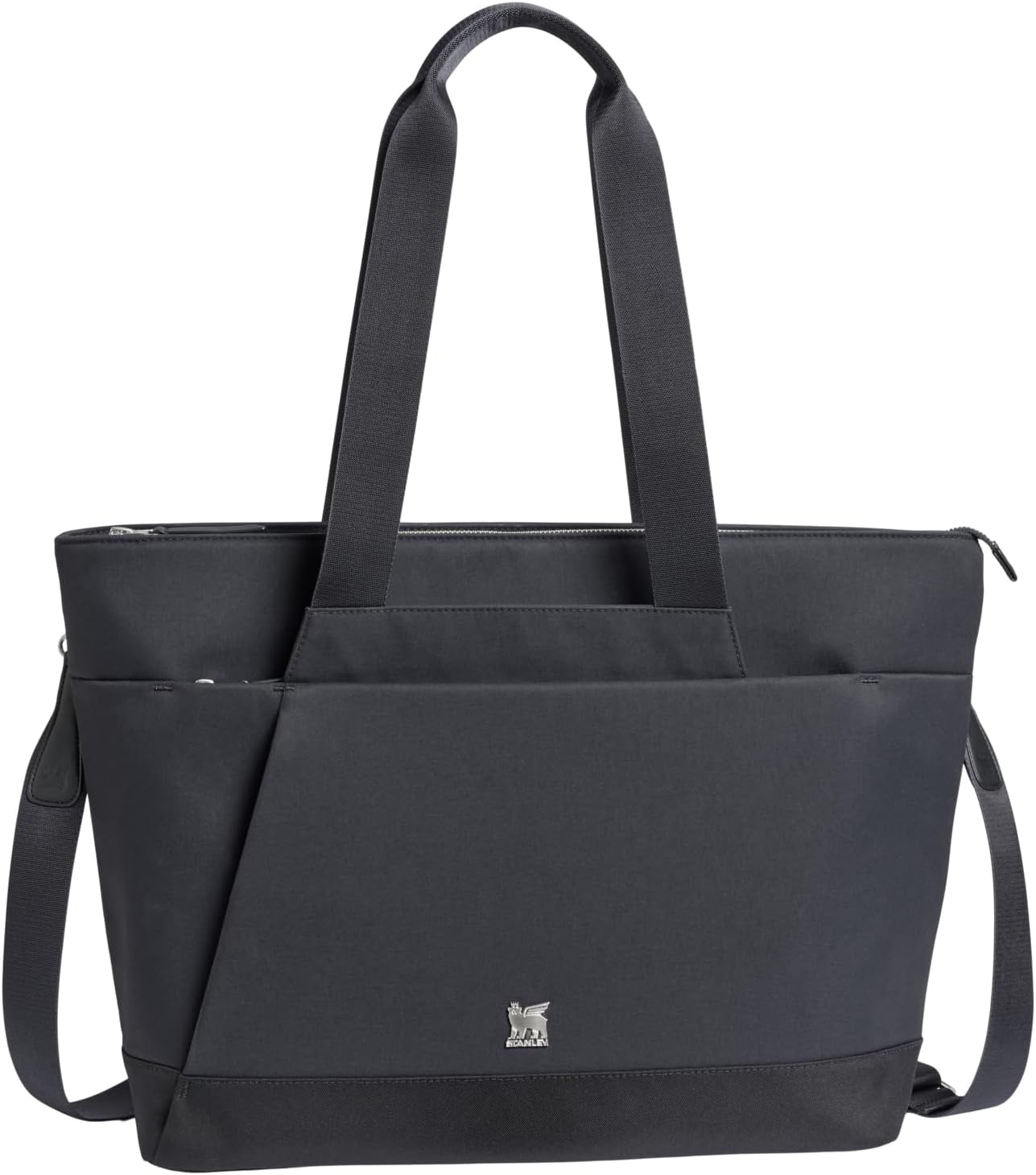 image:imageSTANLEY Standby Tote Bag Toast Laptop Sleeve Water Bottle Pocket Luggage PassThrough Adjustable amp Removable Crossbody Strap Structured amp DurableBlack