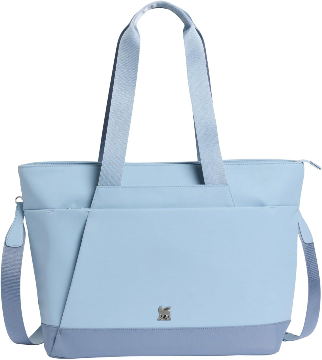 image:imageSTANLEY Standby Tote Bag Toast Laptop Sleeve Water Bottle Pocket Luggage PassThrough Adjustable amp Removable Crossbody Strap Structured amp DurableSlate Blue
