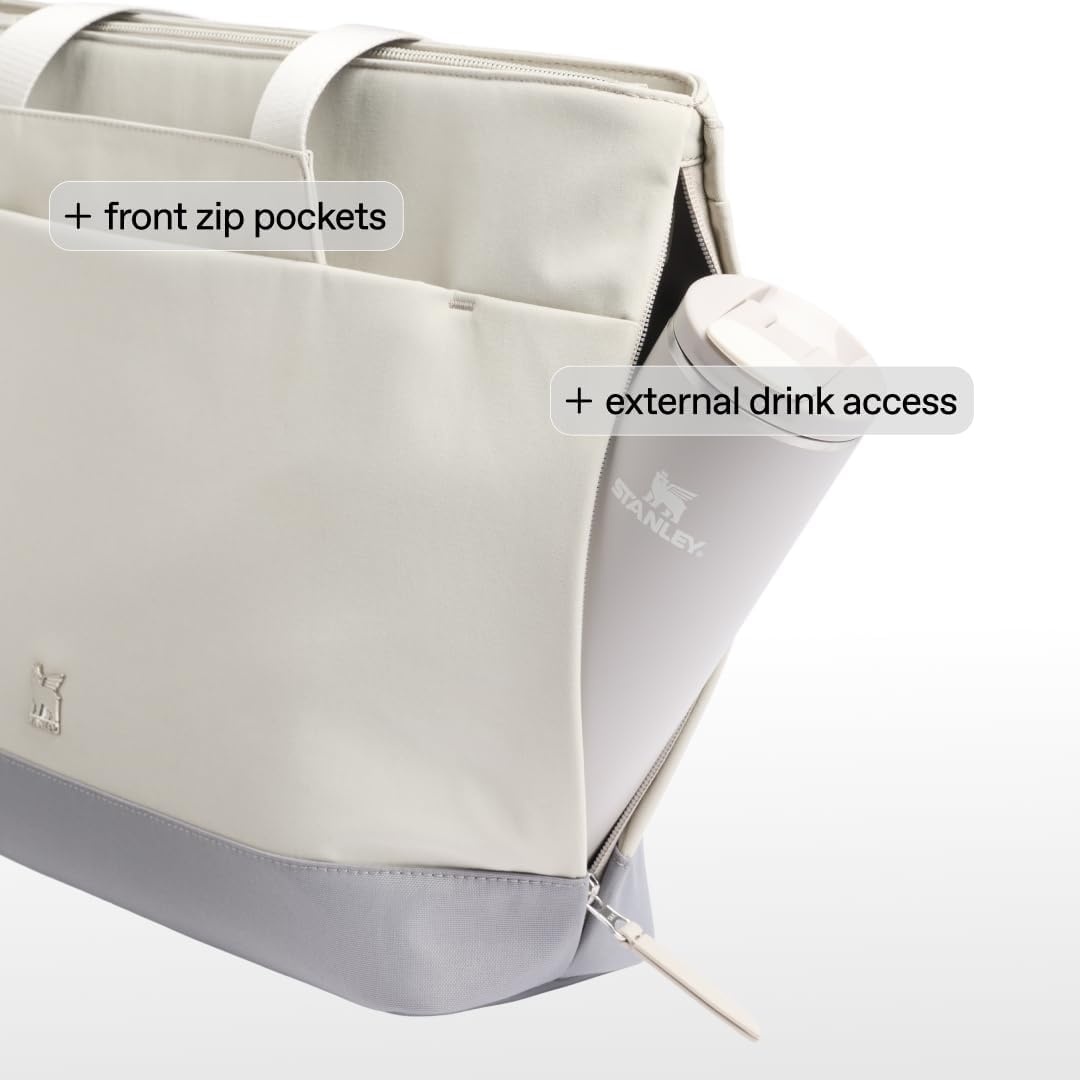 image:imageSTANLEY Standby Tote Bag Toast Laptop Sleeve Water Bottle Pocket Luggage PassThrough Adjustable amp Removable Crossbody Strap Structured amp DurableSlate Blue