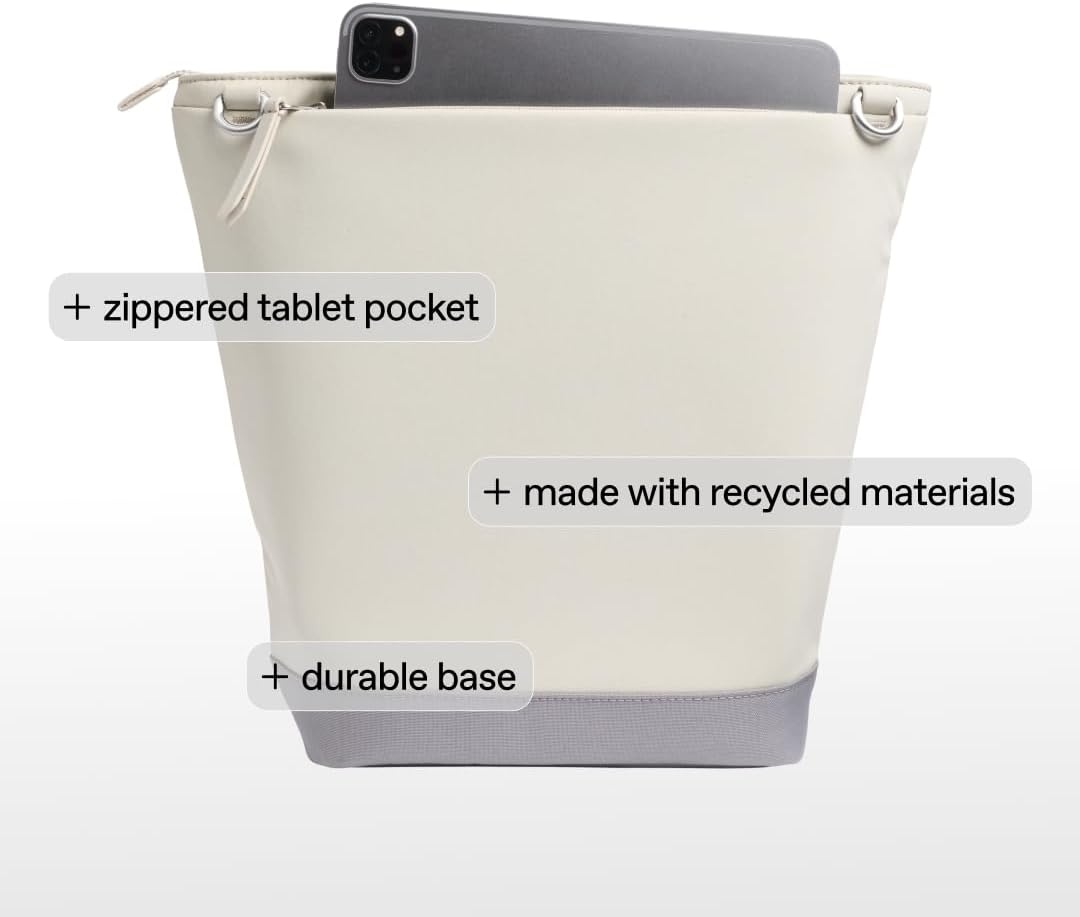image:imageSTANLEY Standby Tote Bag Toast Laptop Sleeve Water Bottle Pocket Luggage PassThrough Adjustable amp Removable Crossbody Strap Structured amp DurableToast