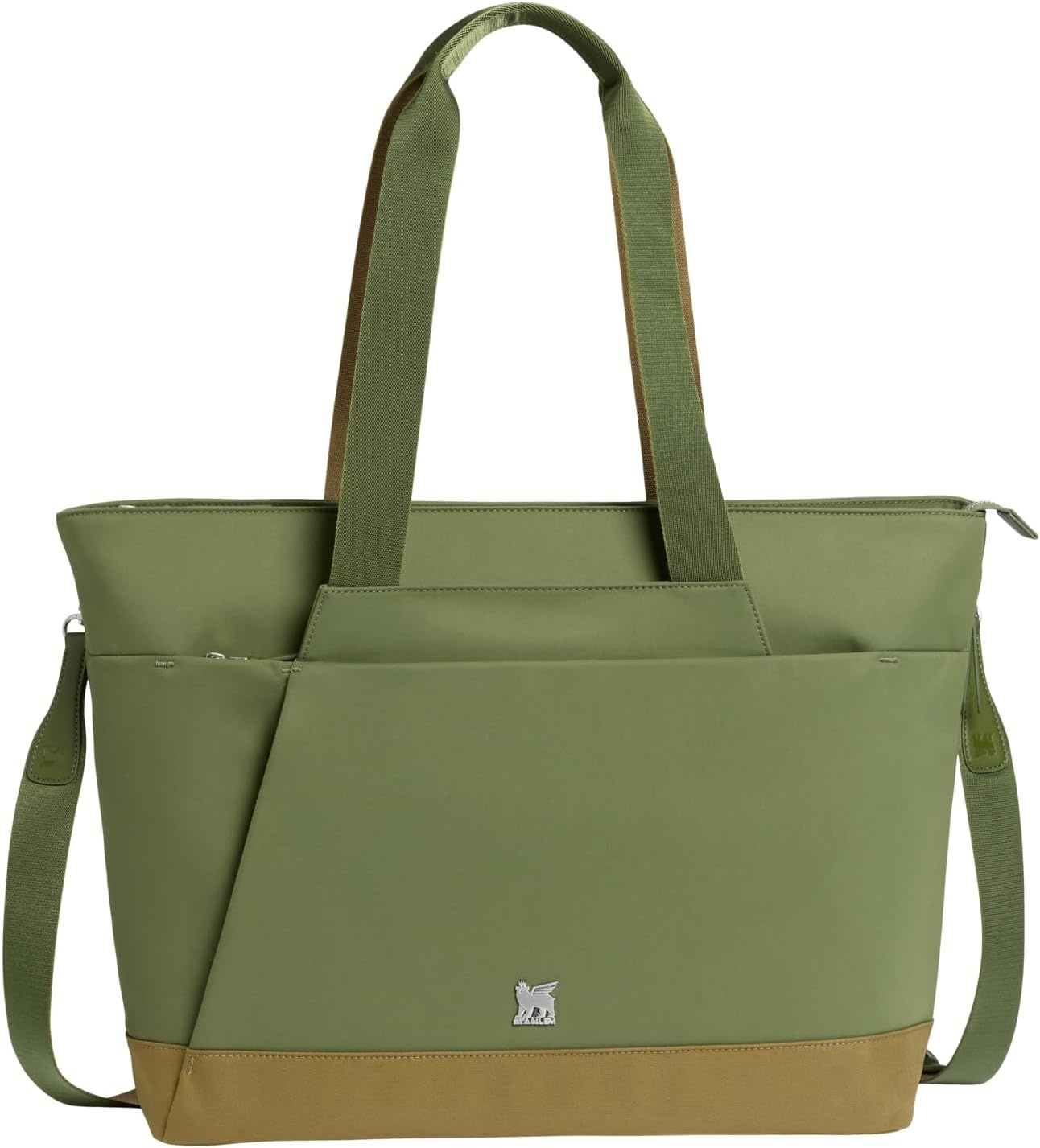 image:imageSTANLEY Standby Tote Bag Toast Laptop Sleeve Water Bottle Pocket Luggage PassThrough Adjustable amp Removable Crossbody Strap Structured amp DurableDried Pine