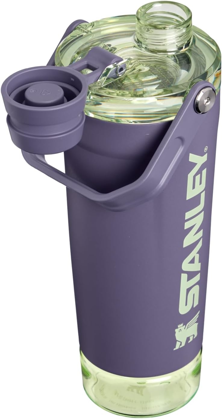 image:imageSTANLEY Vitalize Shaker Bottle 20 oz Azure Leakproof Shaker Bottle FastFlow Spout Removable Strainer EasyGrip Handle Base Container DoubleWall InsulationPurple Umbra