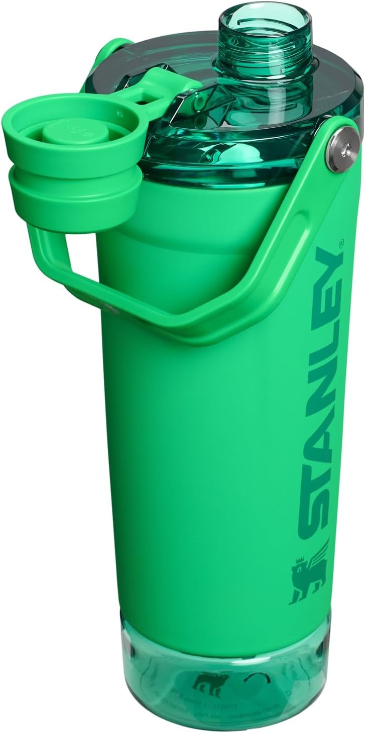 image:imageSTANLEY Vitalize Shaker Bottle 20 oz Azure Leakproof Shaker Bottle FastFlow Spout Removable Strainer EasyGrip Handle Base Container DoubleWall InsulationMeadow