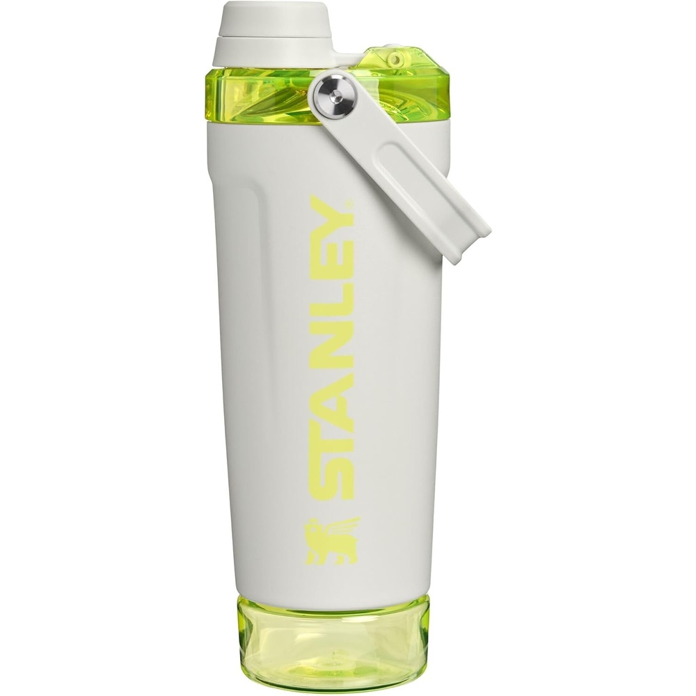 image:imageSTANLEY Vitalize Shaker Bottle 20 oz Azure Leakproof Shaker Bottle FastFlow Spout Removable Strainer EasyGrip Handle Base Container DoubleWall InsulationPale Stone Atomic