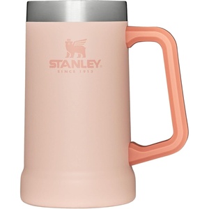 STANLEY Stay-Chill Beer Stein 24 oz | Heavy Duty Big Grip Handle | Beer Tumbler Drink Cup, Holds 2 Cans | Insulated Stainless Steel Party Mug | BPA-Free | Black 2.0(Limestone)