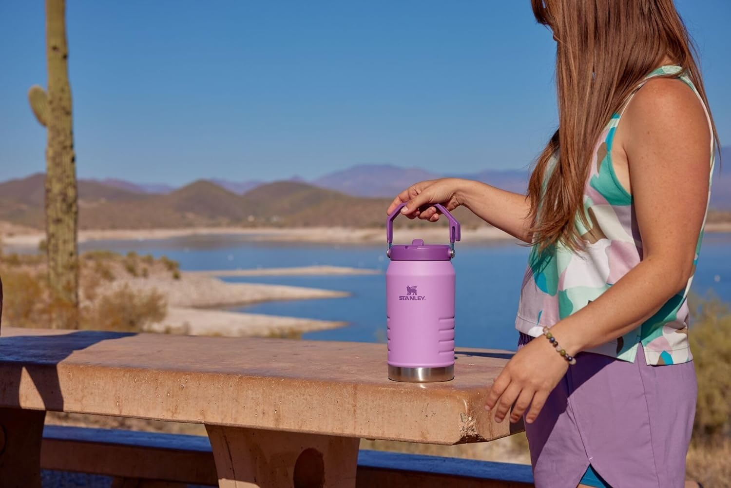 image:imageSTANLEY IceFlow Flip Straw 20 Jug 64 oz Pacific HypergripLilac
