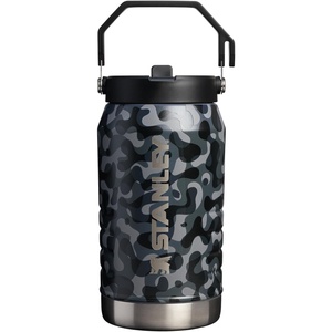STANLEY IceFlow Flip Straw 2.0 Jug, 64 oz, Pacific Hypergrip(Black Interfusion)