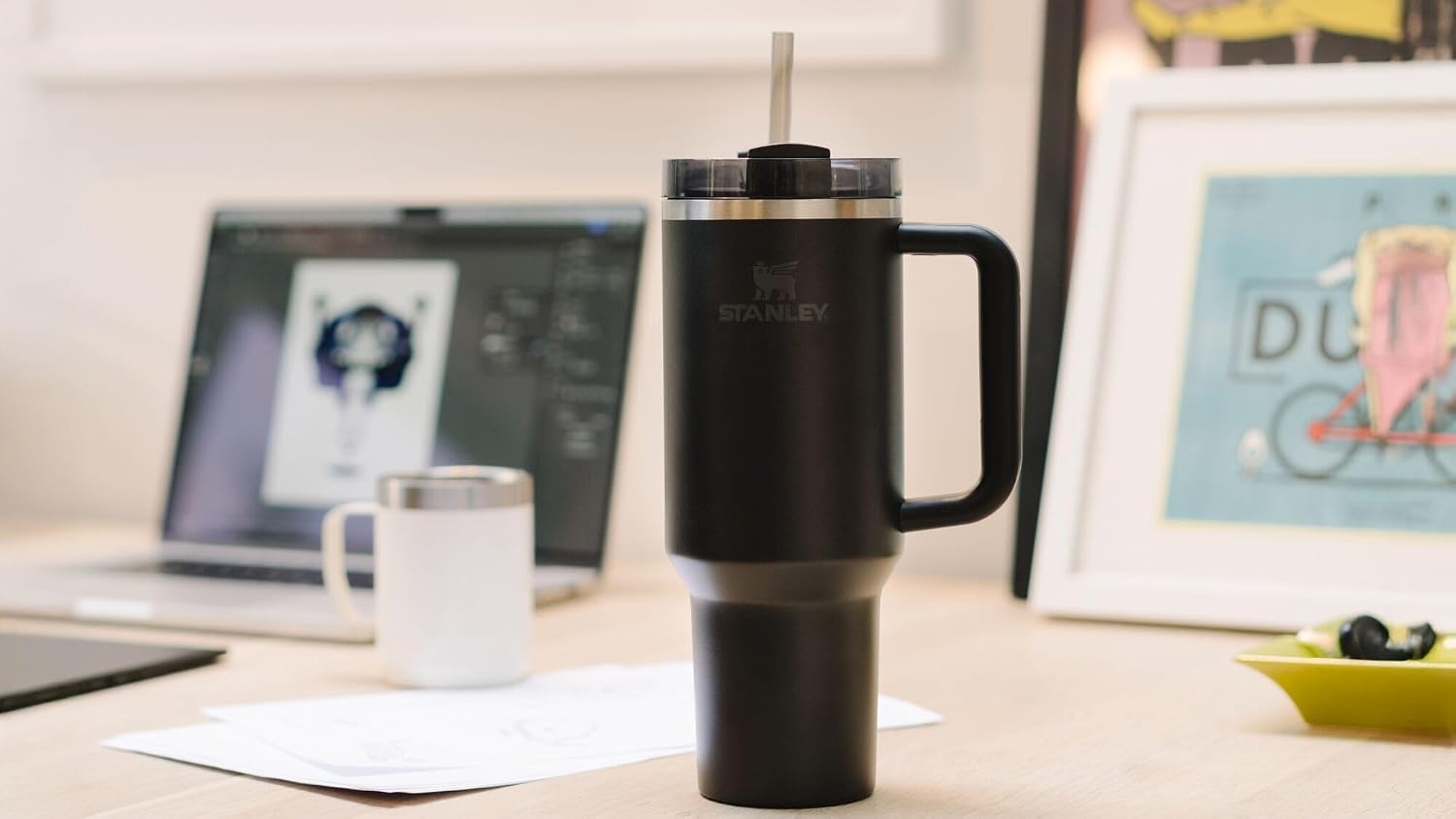 image:imageSTANLEY Quencher H20 Flow State Tumbler 20 oz Frost SprinkleBlack 20