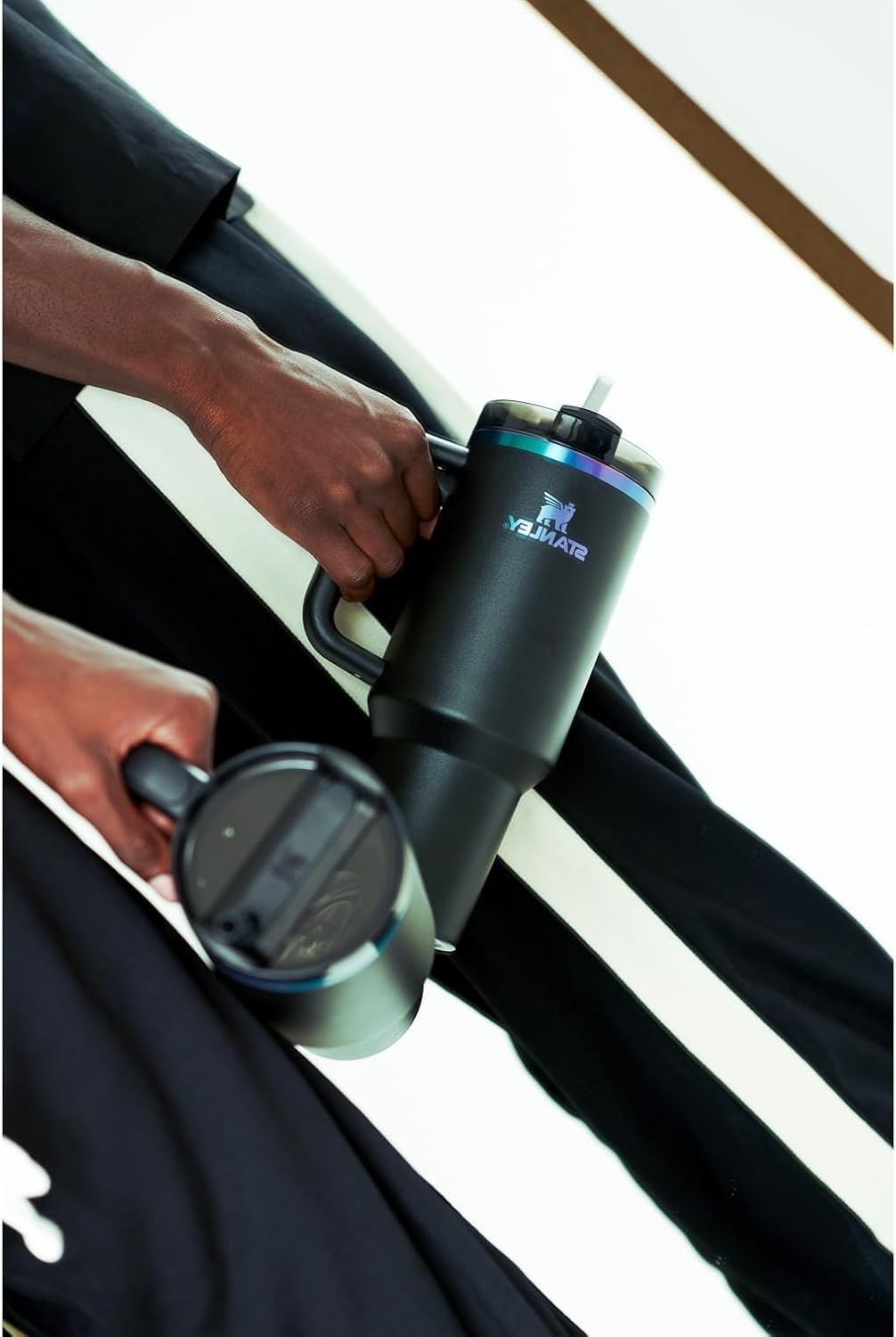 image:imageSTANLEY Quencher H20 Flow State Tumbler 20 oz Frost SprinkleBlack Chroma