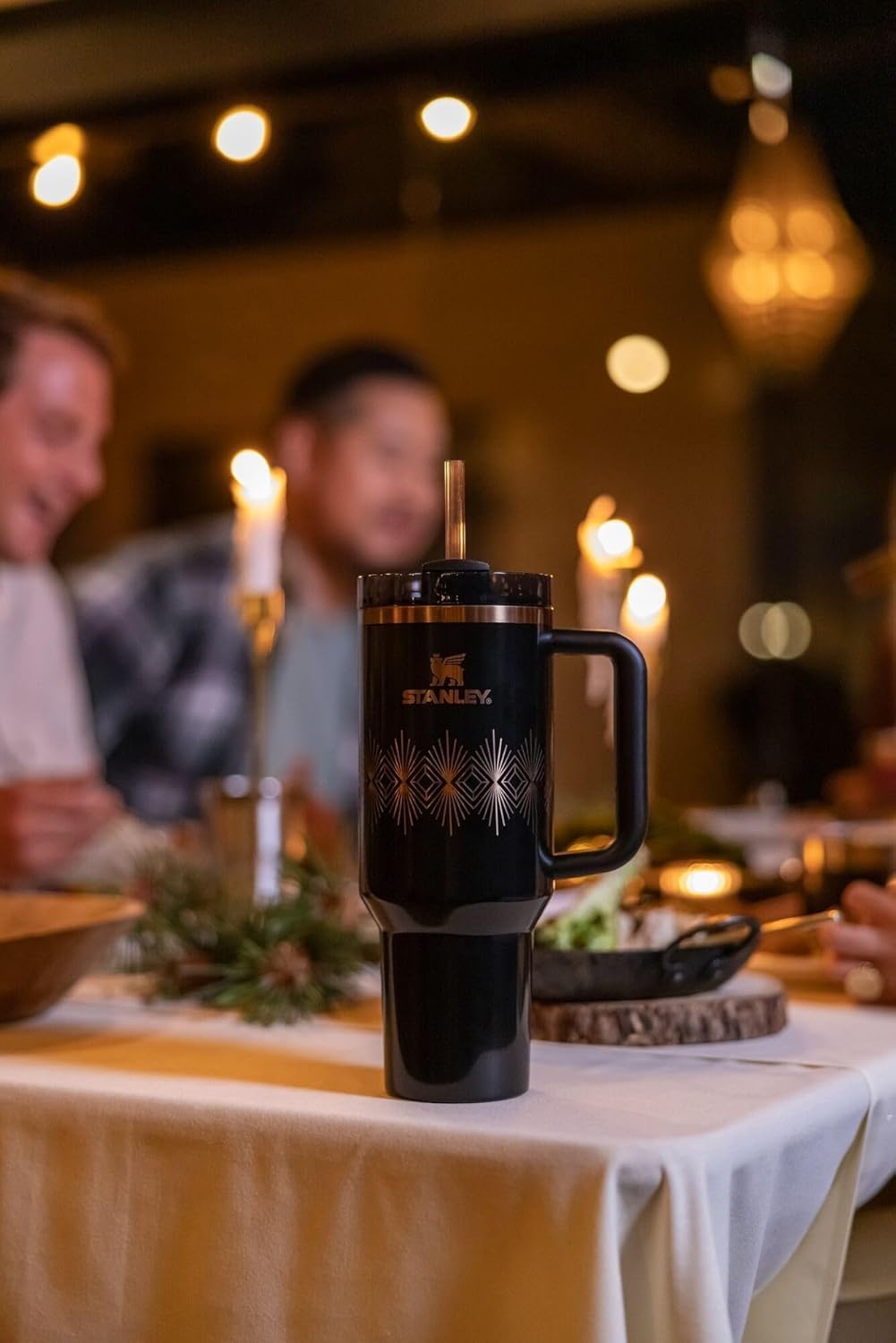 image:imageSTANLEY Quencher H20 Flow State Tumbler 20 oz Frost SprinkleBlack Gloss Deco