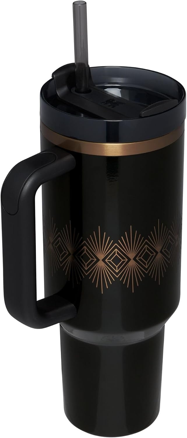 image:imageSTANLEY Quencher H20 Flow State Tumbler 20 oz Frost SprinkleBlack Gloss Deco