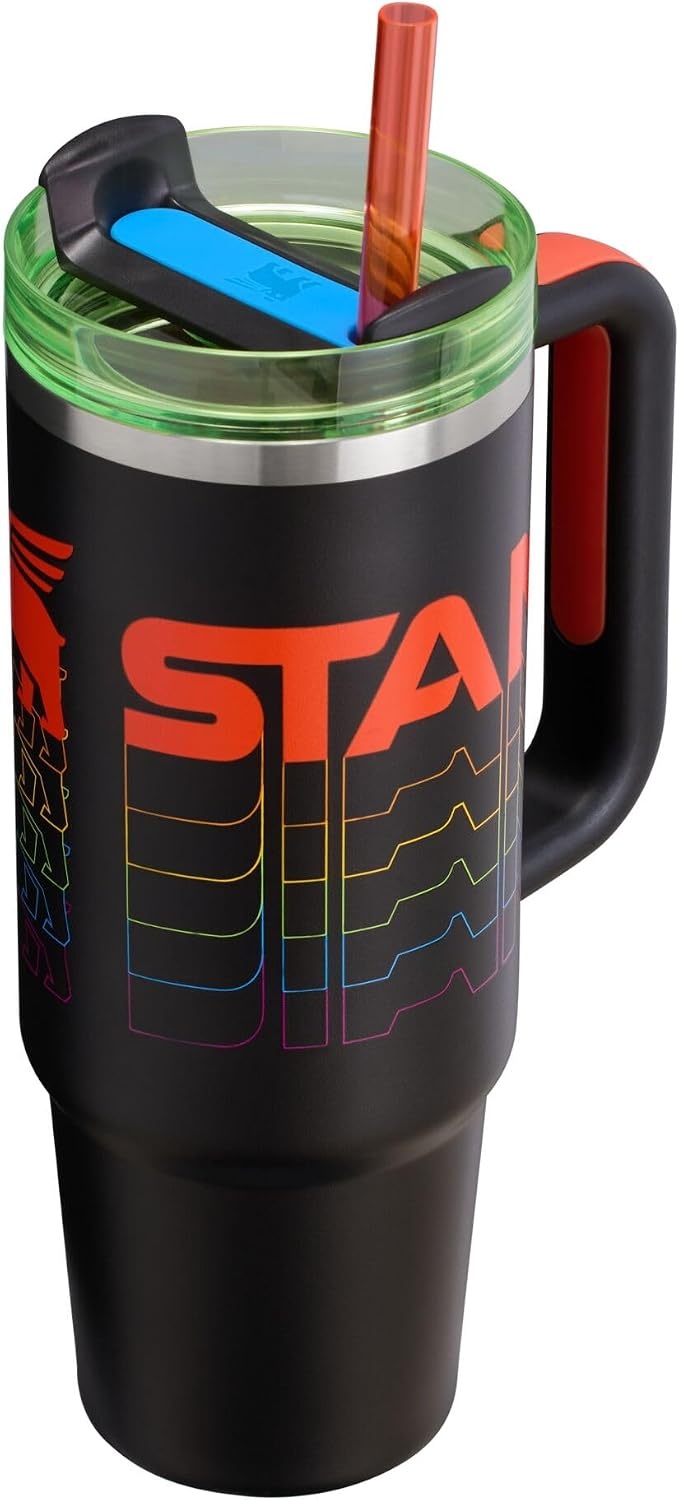 image:imageSTANLEY Quencher H20 Flow State Tumbler 20 oz Frost SprinkleBlack Reverb