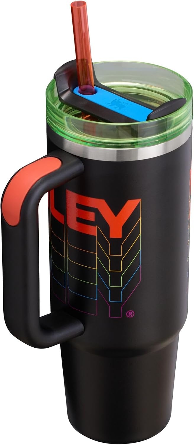 image:imageSTANLEY Quencher H20 Flow State Tumbler 20 oz Frost SprinkleBlack Reverb