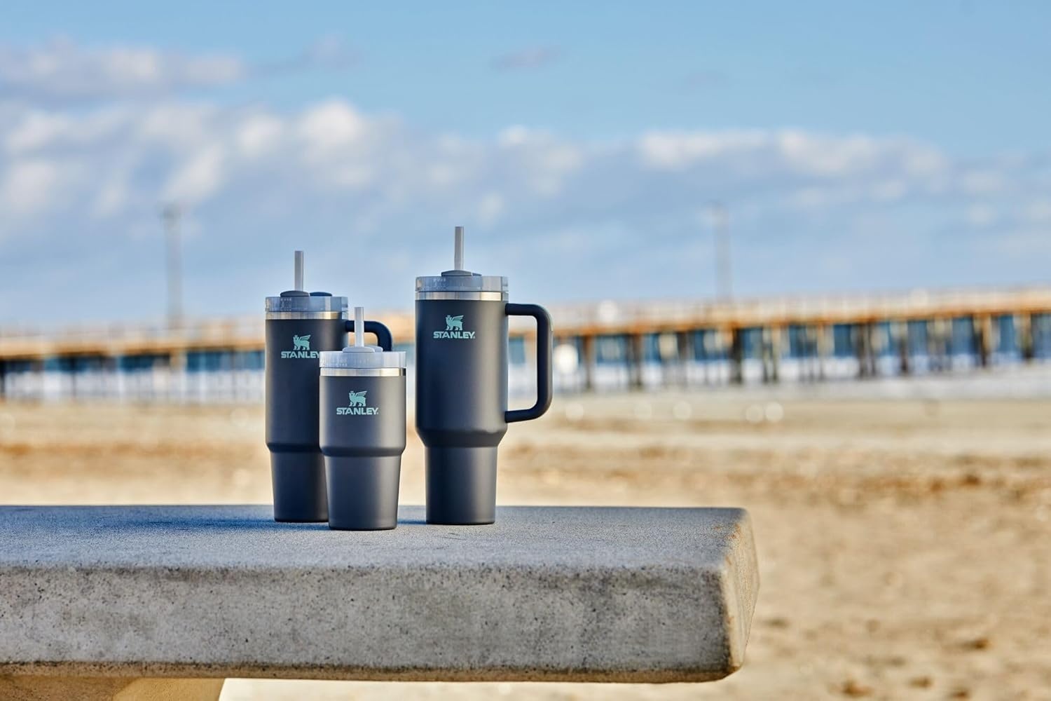 image:imageSTANLEY Quencher H20 Flow State Tumbler 20 oz Frost SprinkleCharcoal