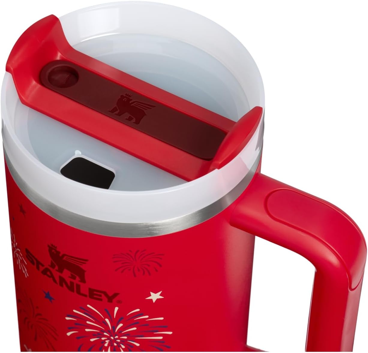 image:imageSTANLEY Quencher H20 Flow State Tumbler 20 oz Frost SprinkleChili Red Fireworks