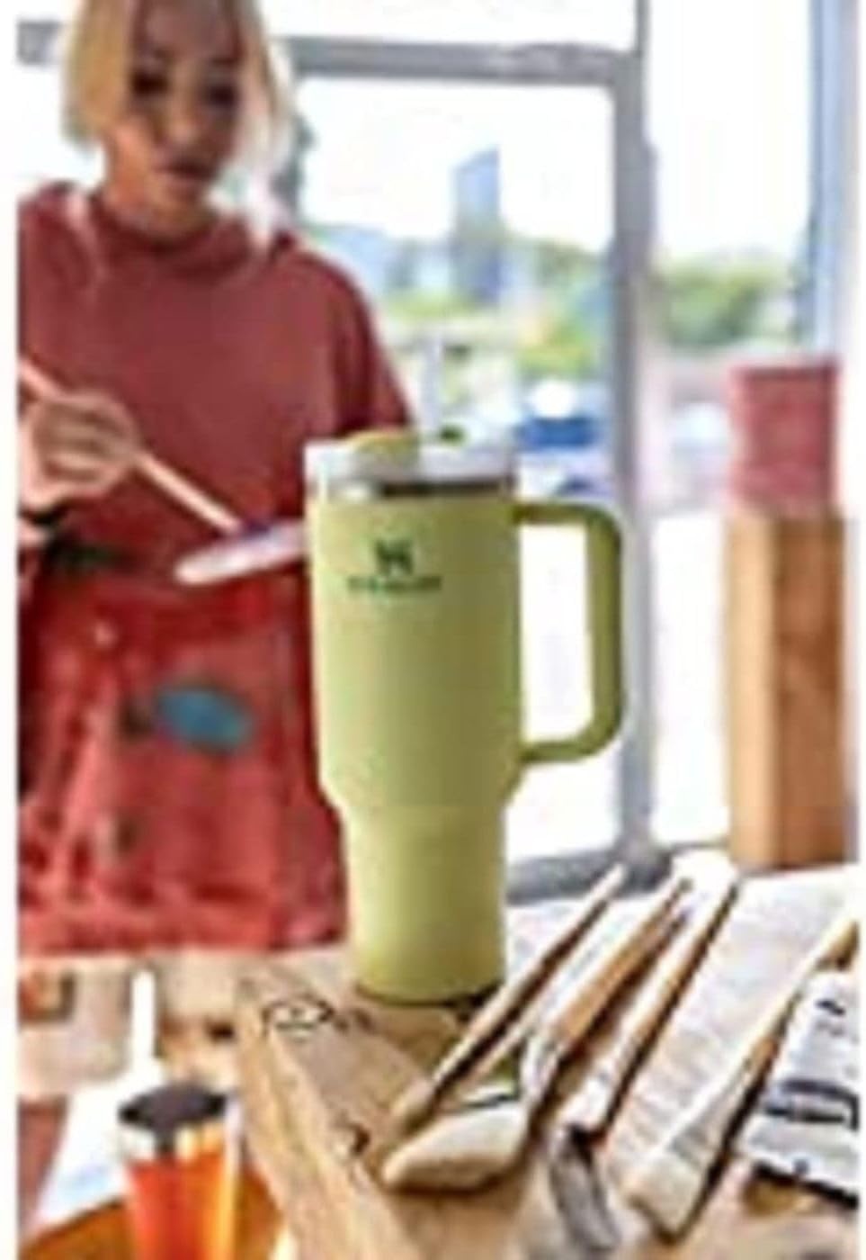image:imageSTANLEY Quencher H20 Flow State Tumbler 20 oz Frost SprinkleCitron