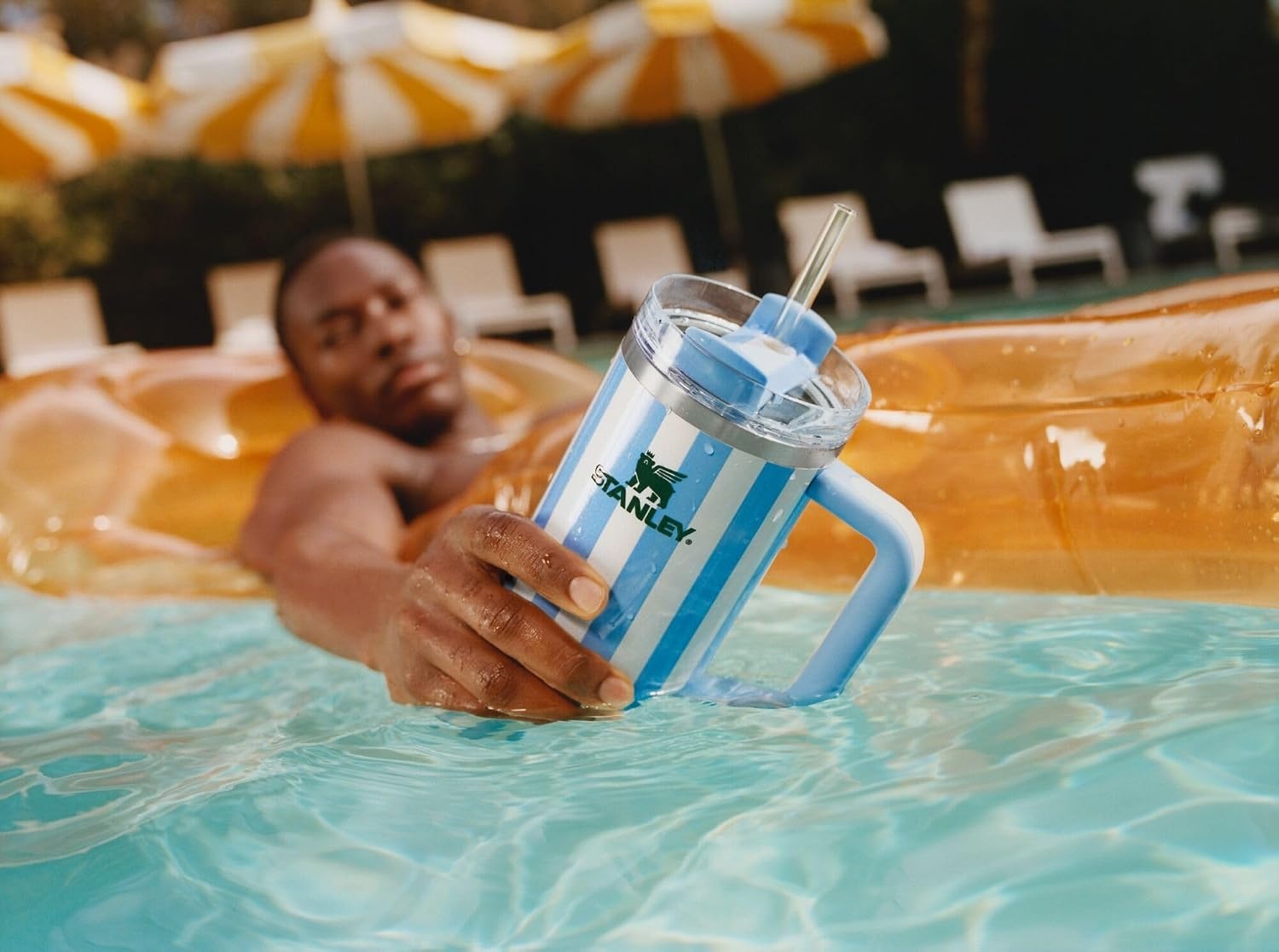 image:imageSTANLEY Quencher H20 Flow State Tumbler 20 oz Frost SprinkleCornflower Cabana Gloss