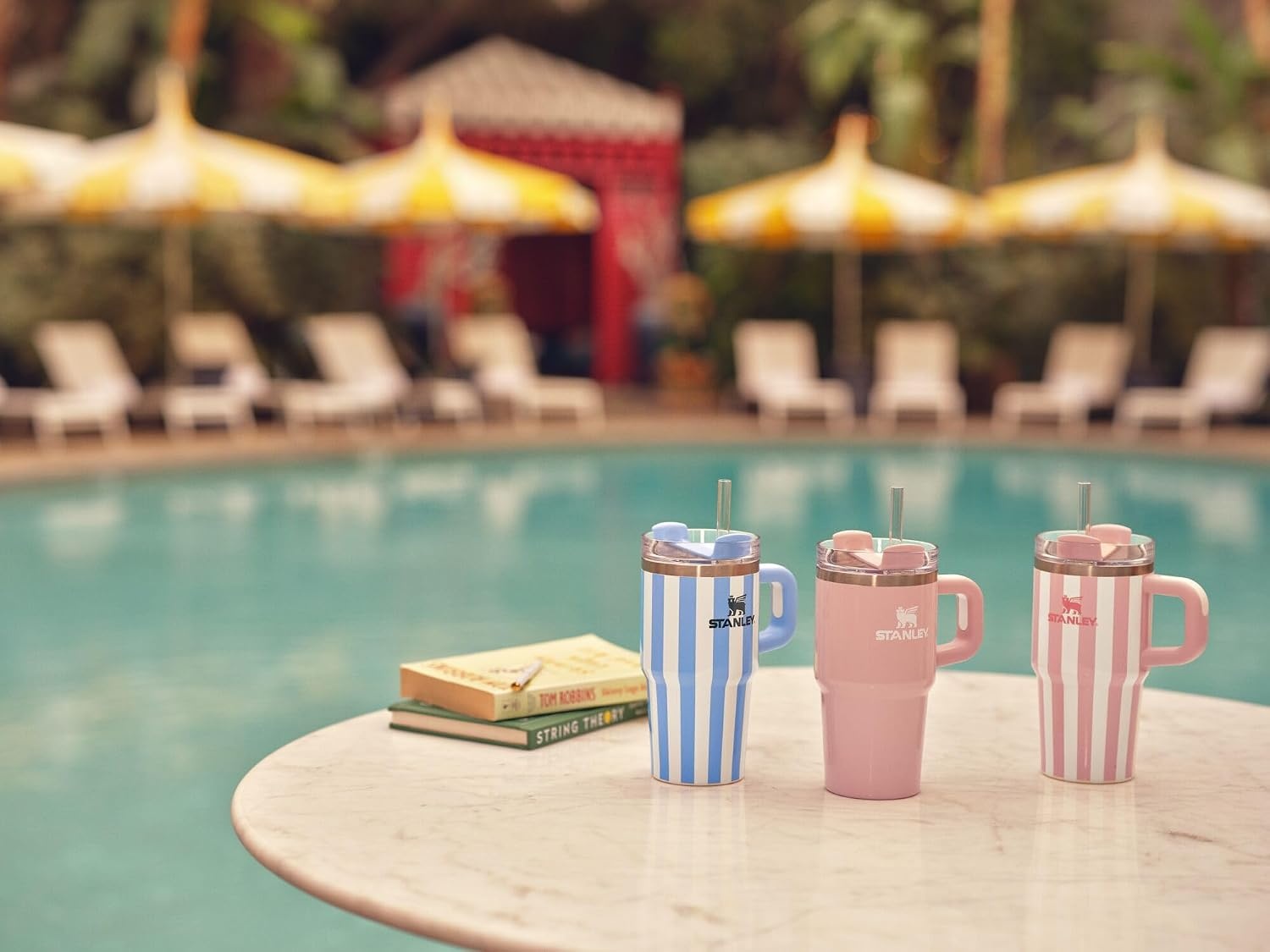 image:imageSTANLEY Quencher H20 Flow State Tumbler 20 oz Frost SprinkleCornflower Cabana Gloss