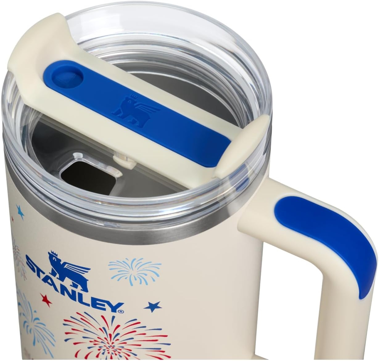 image:imageSTANLEY Quencher H20 Flow State Tumbler 20 oz Frost SprinkleCream Royal Fireworks