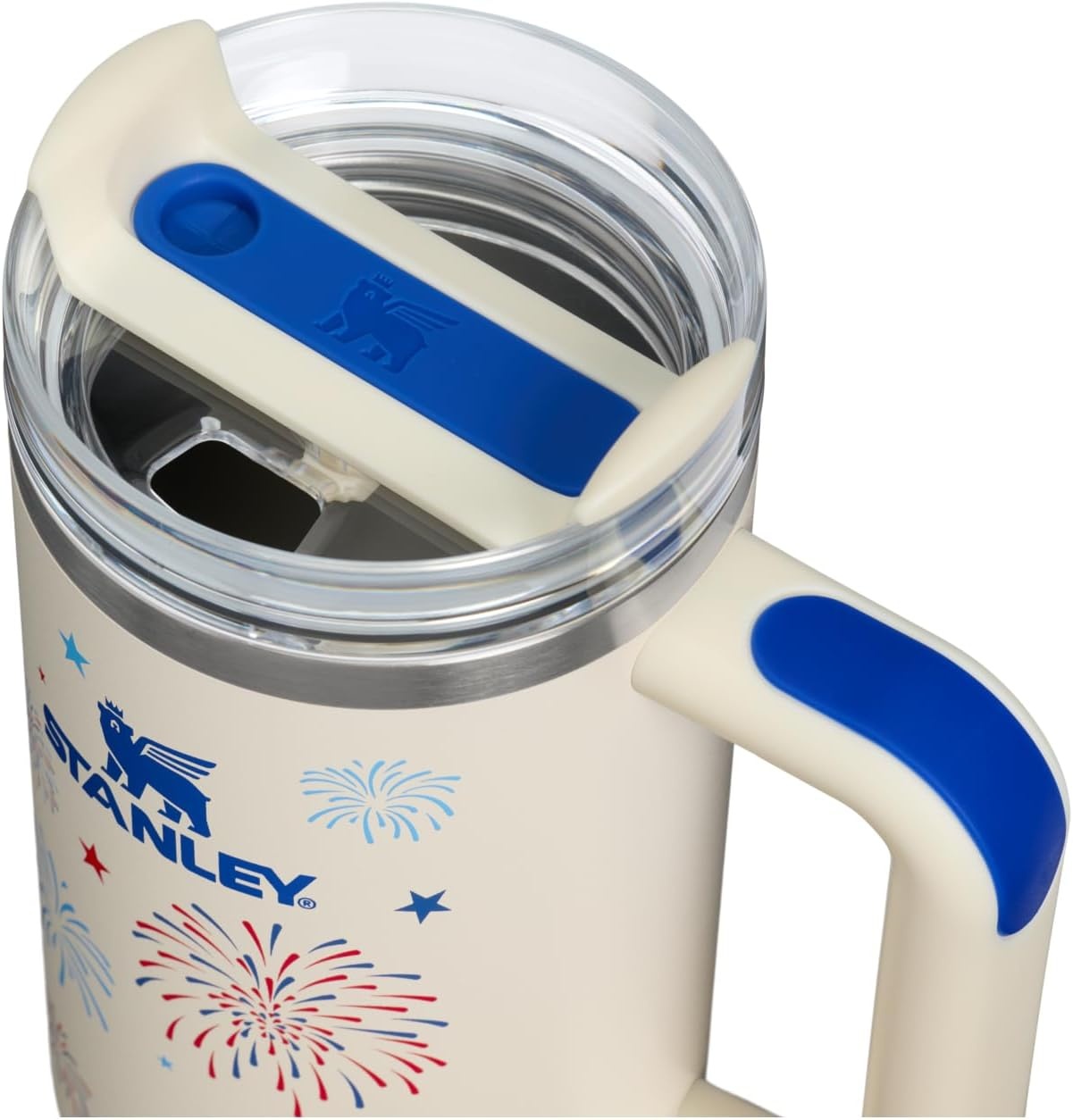 image:imageSTANLEY Quencher H20 Flow State Tumbler 20 oz Frost SprinkleCream Royal Fireworks