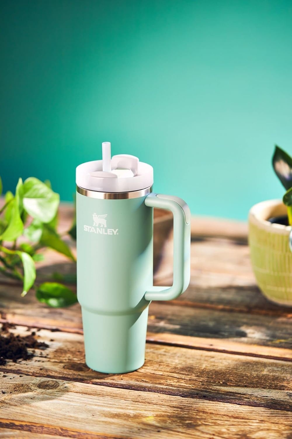 image:imageSTANLEY Quencher H20 Flow State Tumbler 20 oz Frost SprinkleEucalyptus