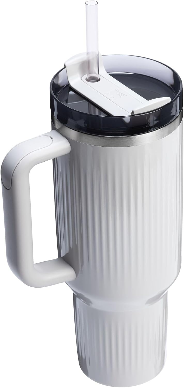 image:imageSTANLEY Quencher H20 Flow State Tumbler 20 oz Frost SprinkleFluted Ash Gloss