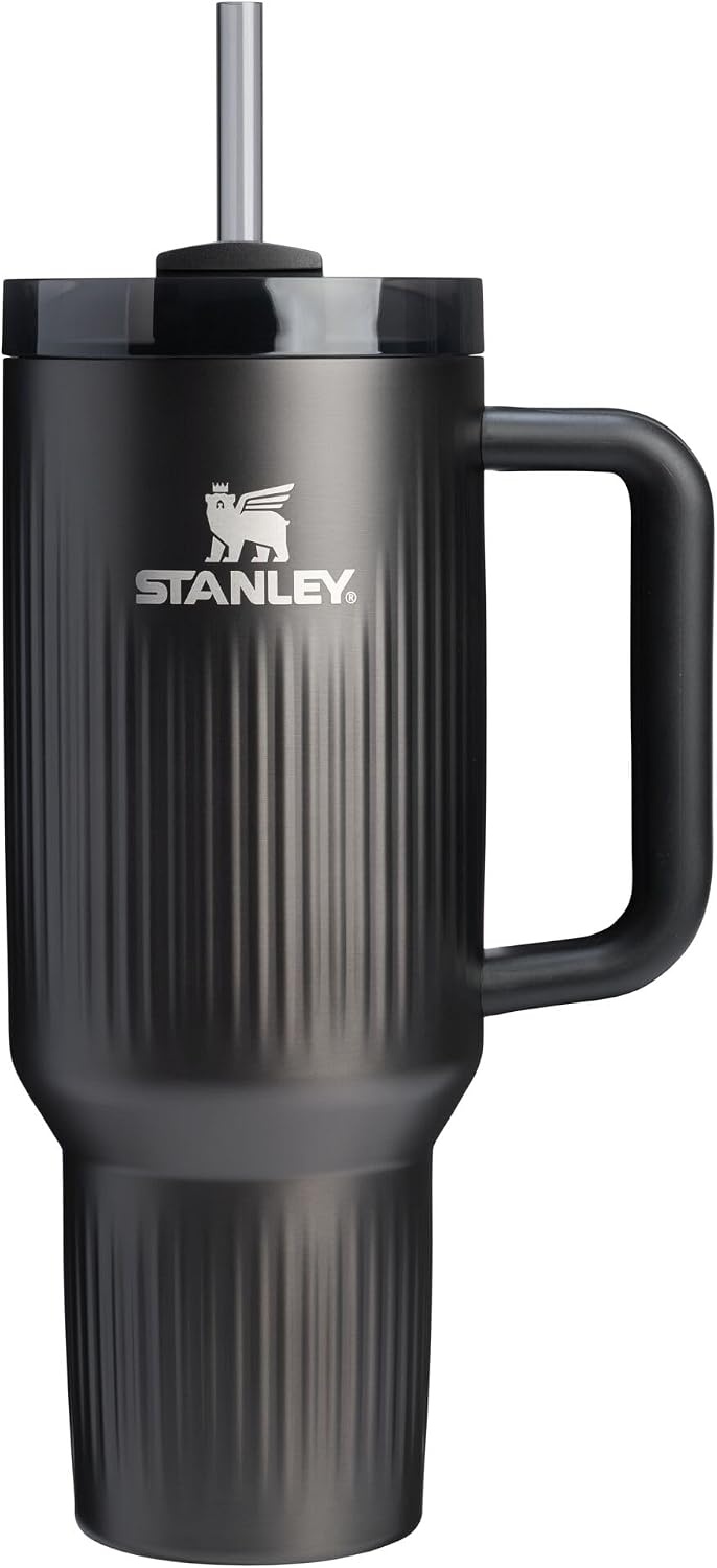 image:imageSTANLEY Quencher H20 Flow State Tumbler 20 oz Frost SprinkleFluted Black