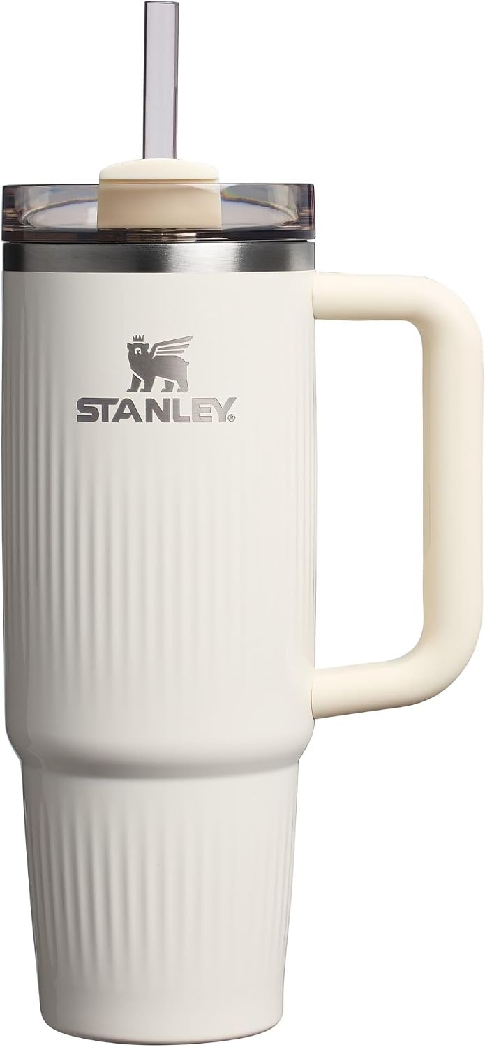 image:imageSTANLEY Quencher H20 Flow State Tumbler 20 oz Frost SprinkleFluted Cream Gloss