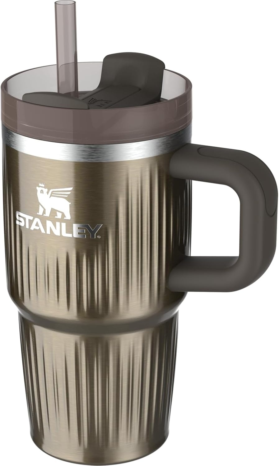 image:imageSTANLEY Quencher H20 Flow State Tumbler 20 oz Frost SprinkleFluted Gunmetal Shine