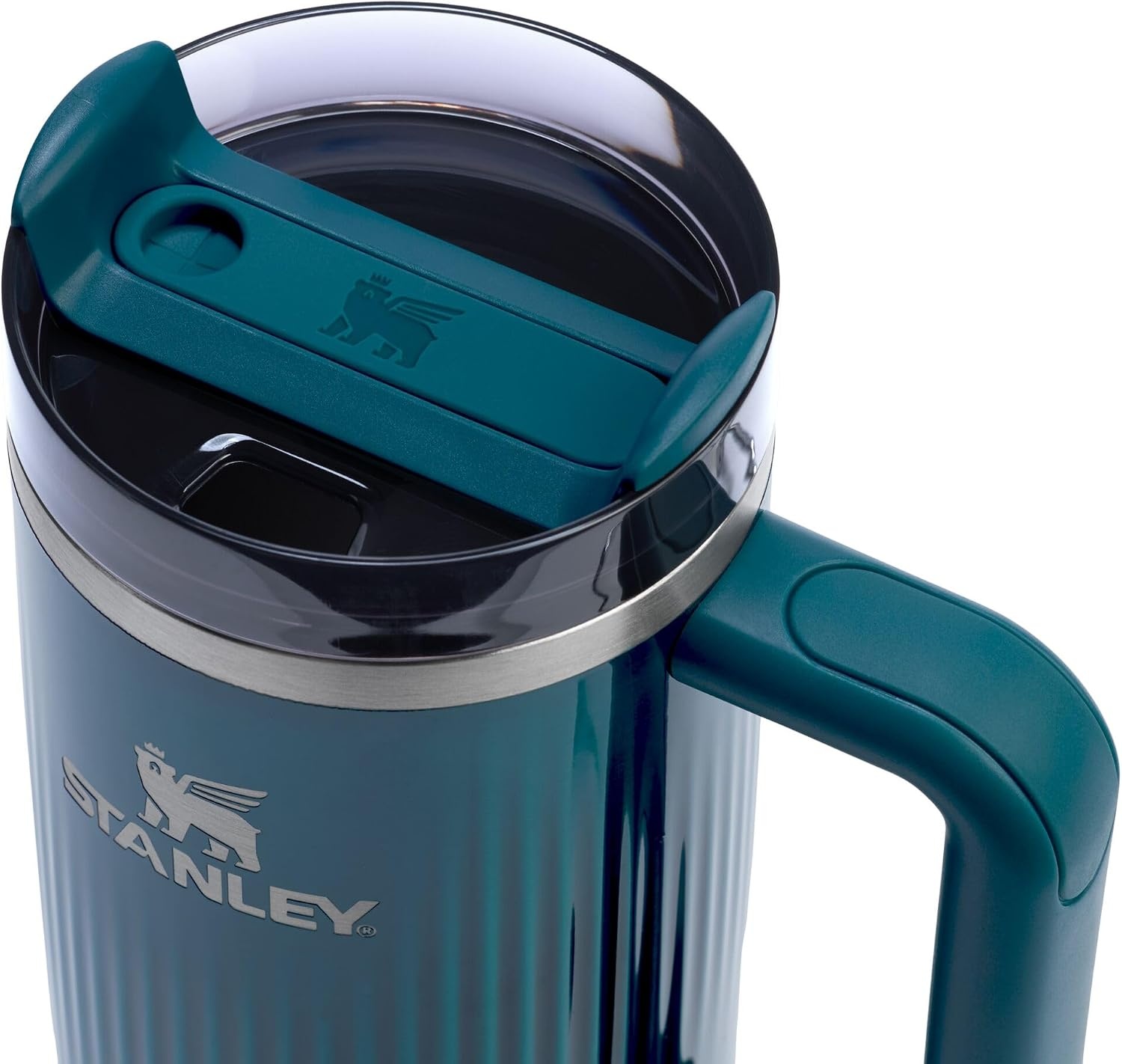 image:imageSTANLEY Quencher H20 Flow State Tumbler 20 oz Frost SprinkleFluted Marina Shine