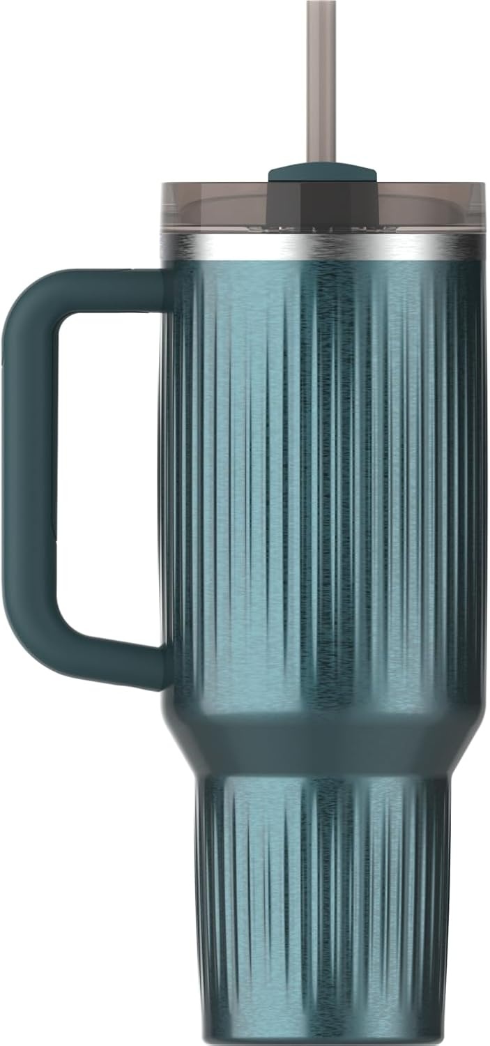 image:imageSTANLEY Quencher H20 Flow State Tumbler 20 oz Frost SprinkleFluted Marina Shine