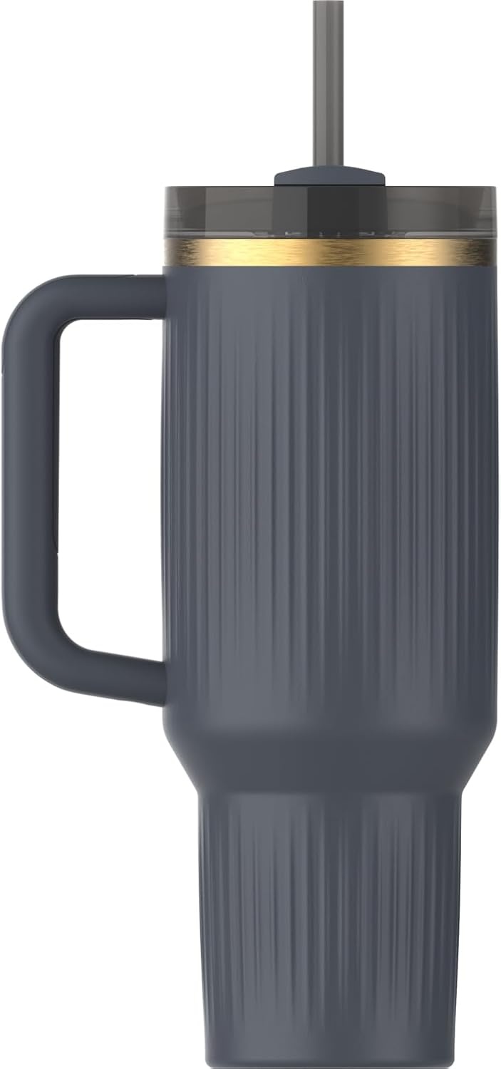 image:imageSTANLEY Quencher H20 Flow State Tumbler 20 oz Frost SprinkleFluted Twilight