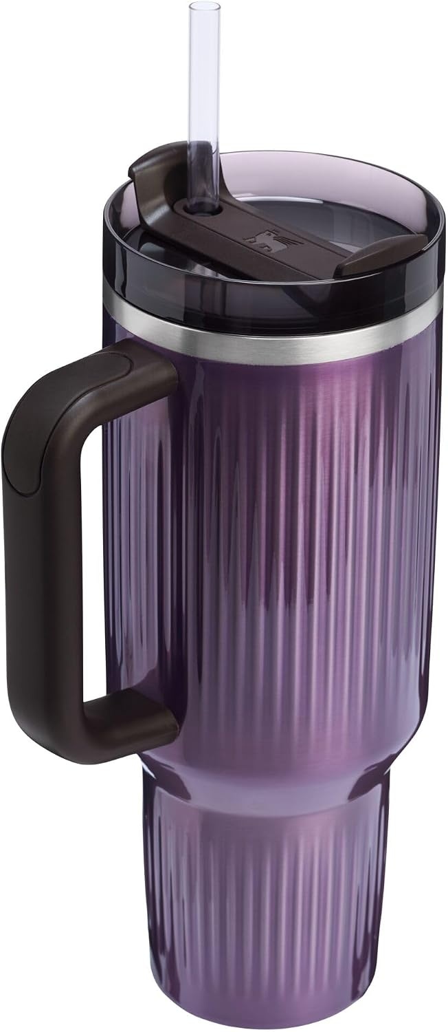 image:imageSTANLEY Quencher H20 Flow State Tumbler 20 oz Frost SprinkleFluted Wisteria Shine