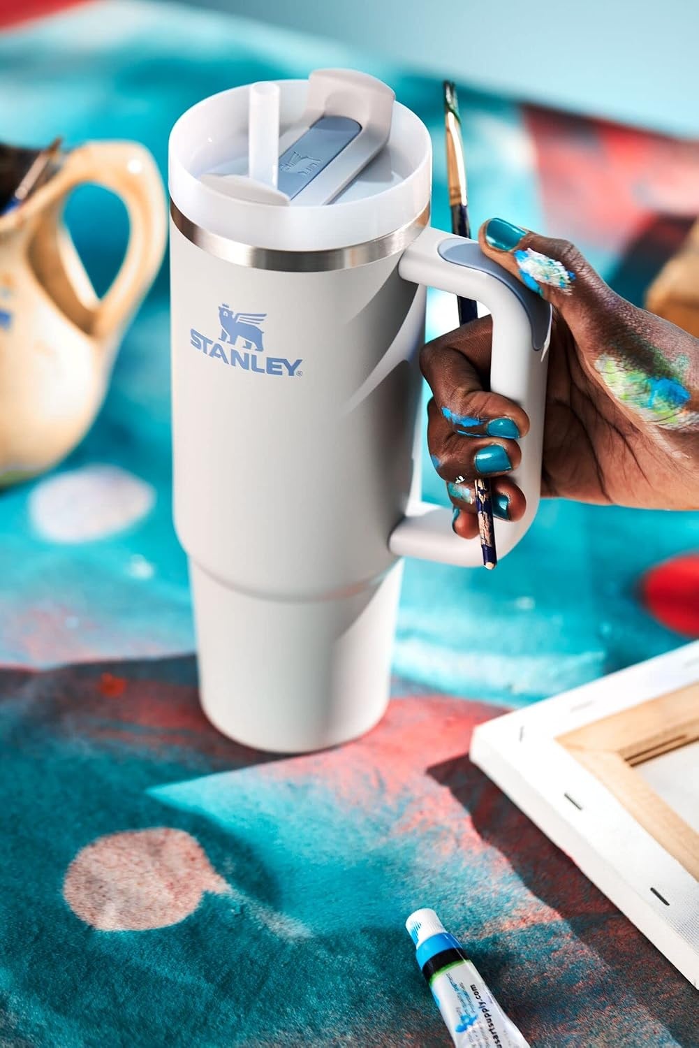 image:imageSTANLEY Quencher H20 Flow State Tumbler 20 oz Frost SprinkleFog
