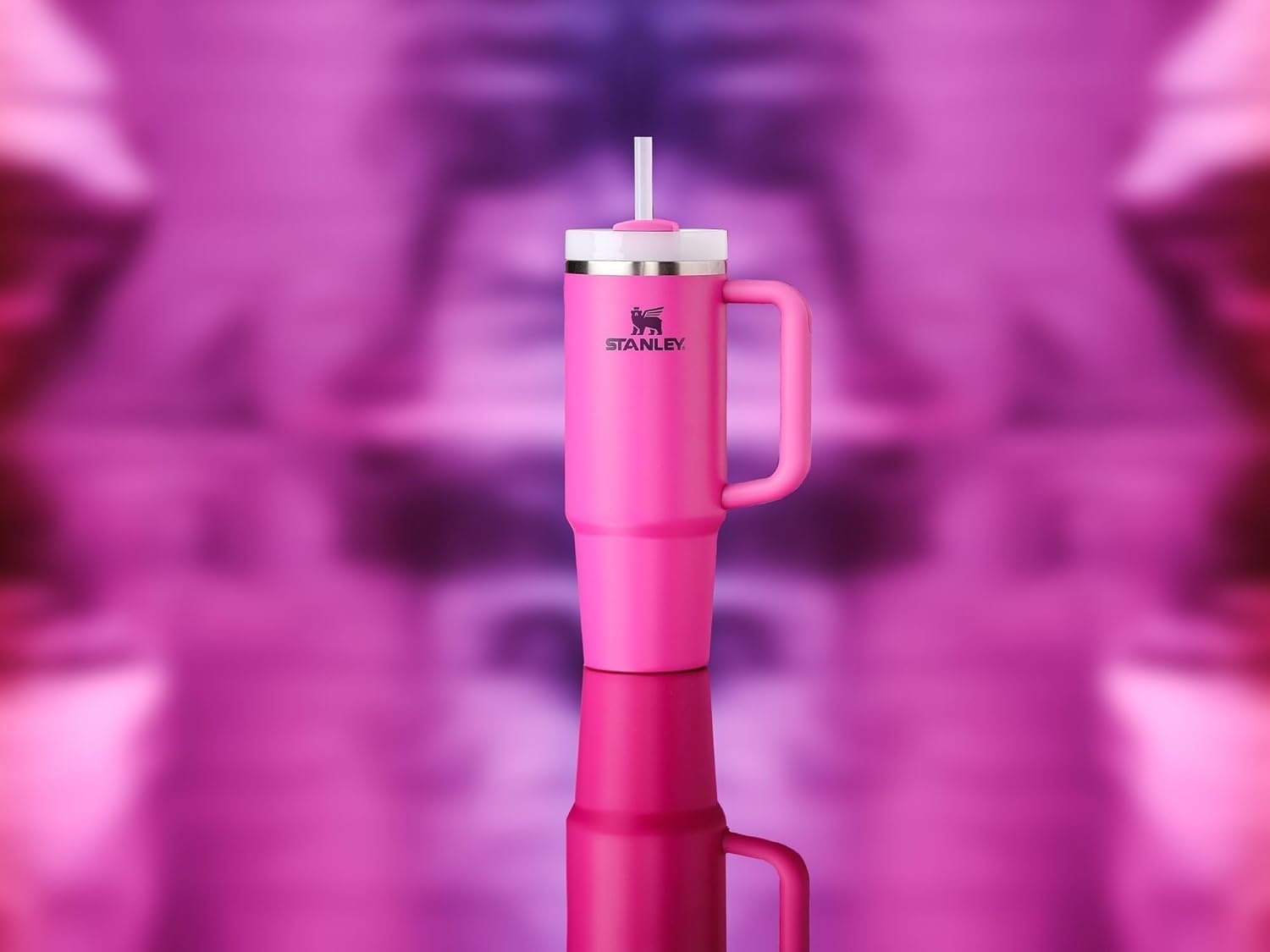 image:imageSTANLEY Quencher H20 Flow State Tumbler 20 oz Frost SprinkleFuchsia