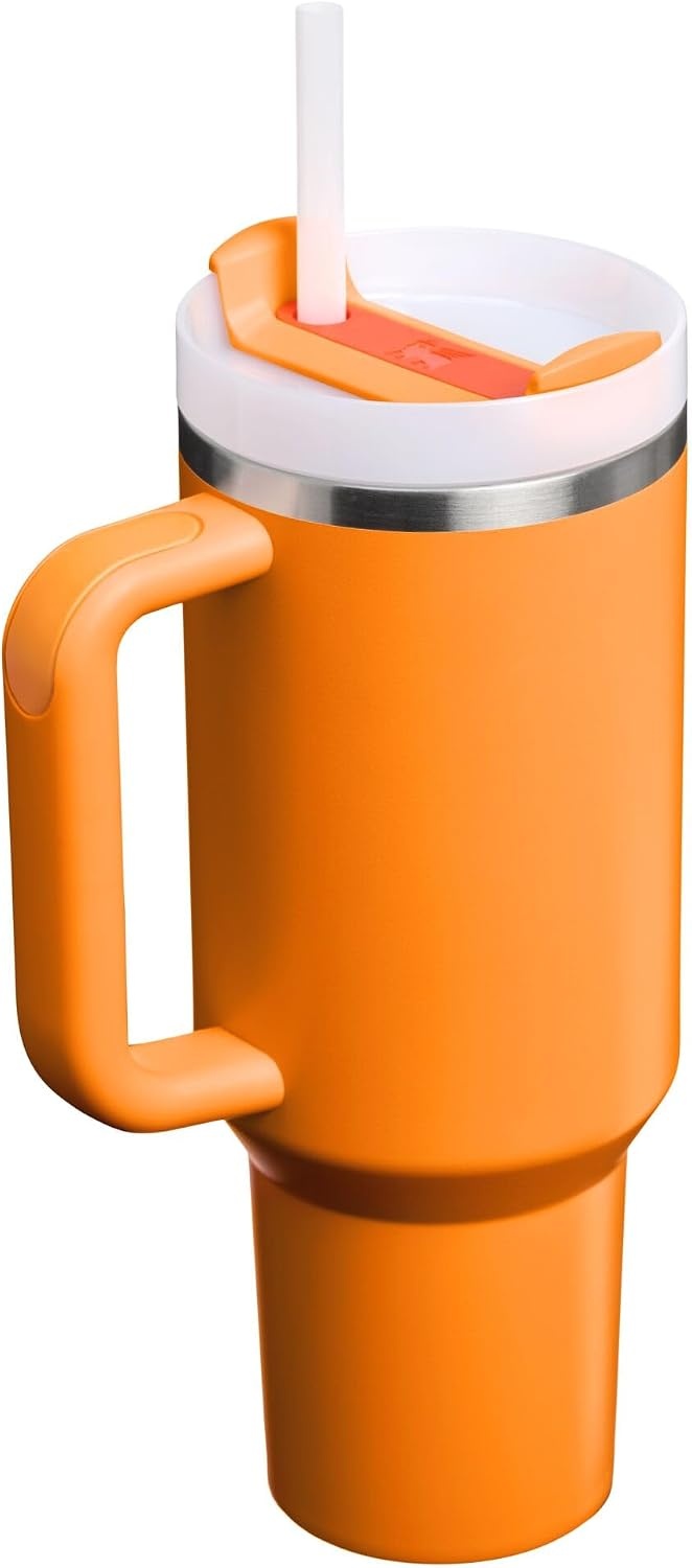 image:imageSTANLEY Quencher H20 Flow State Tumbler 20 oz Frost SprinkleGoldenrod Coral