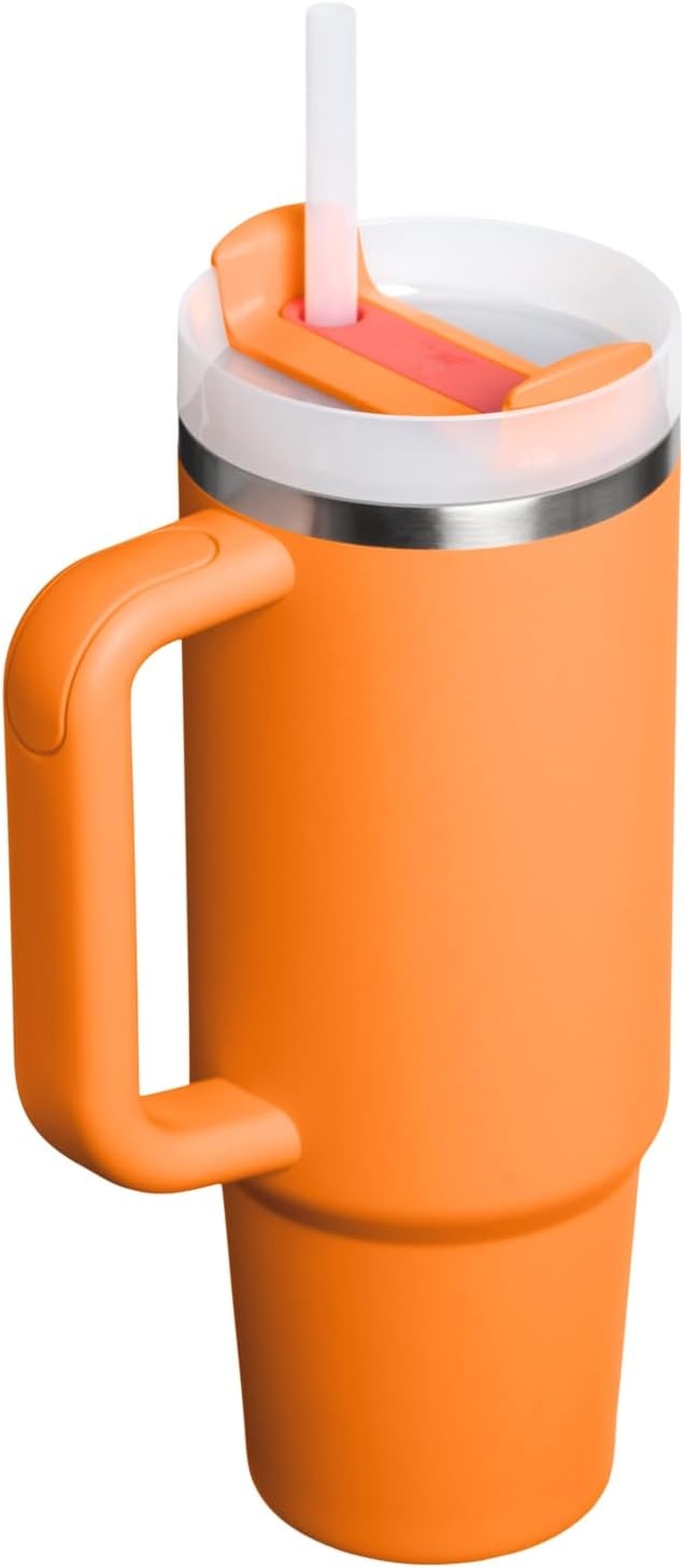 image:imageSTANLEY Quencher H20 Flow State Tumbler 20 oz Frost SprinkleGoldenrod Coral