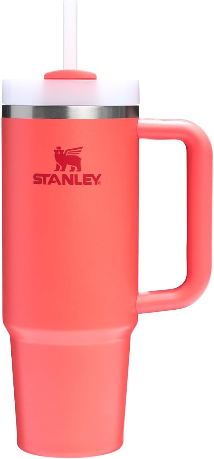image:imageSTANLEY Quencher H20 Flow State Tumbler 20 oz Frost SprinkleHot Coral