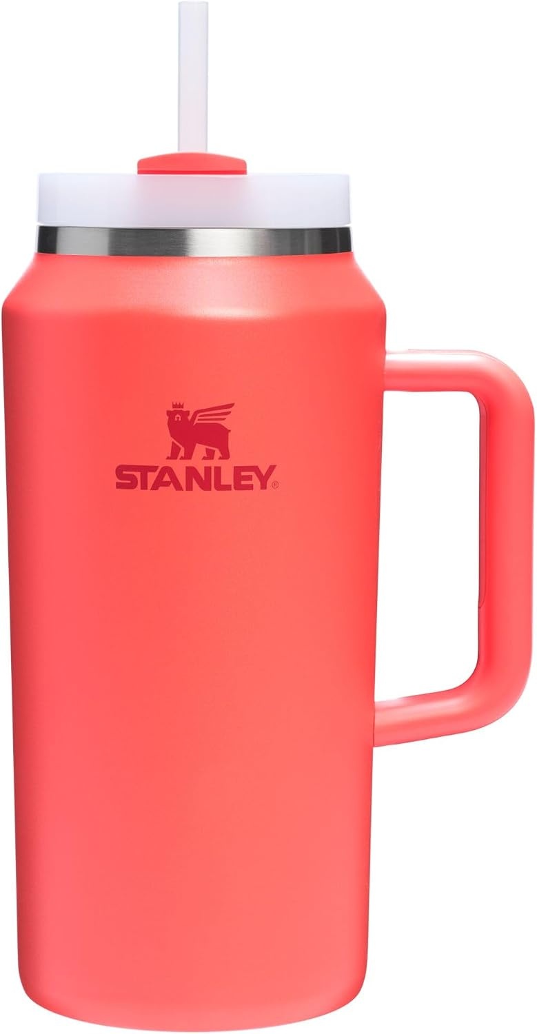 image:imageSTANLEY Quencher H20 Flow State Tumbler 20 oz Frost SprinkleHot Coral