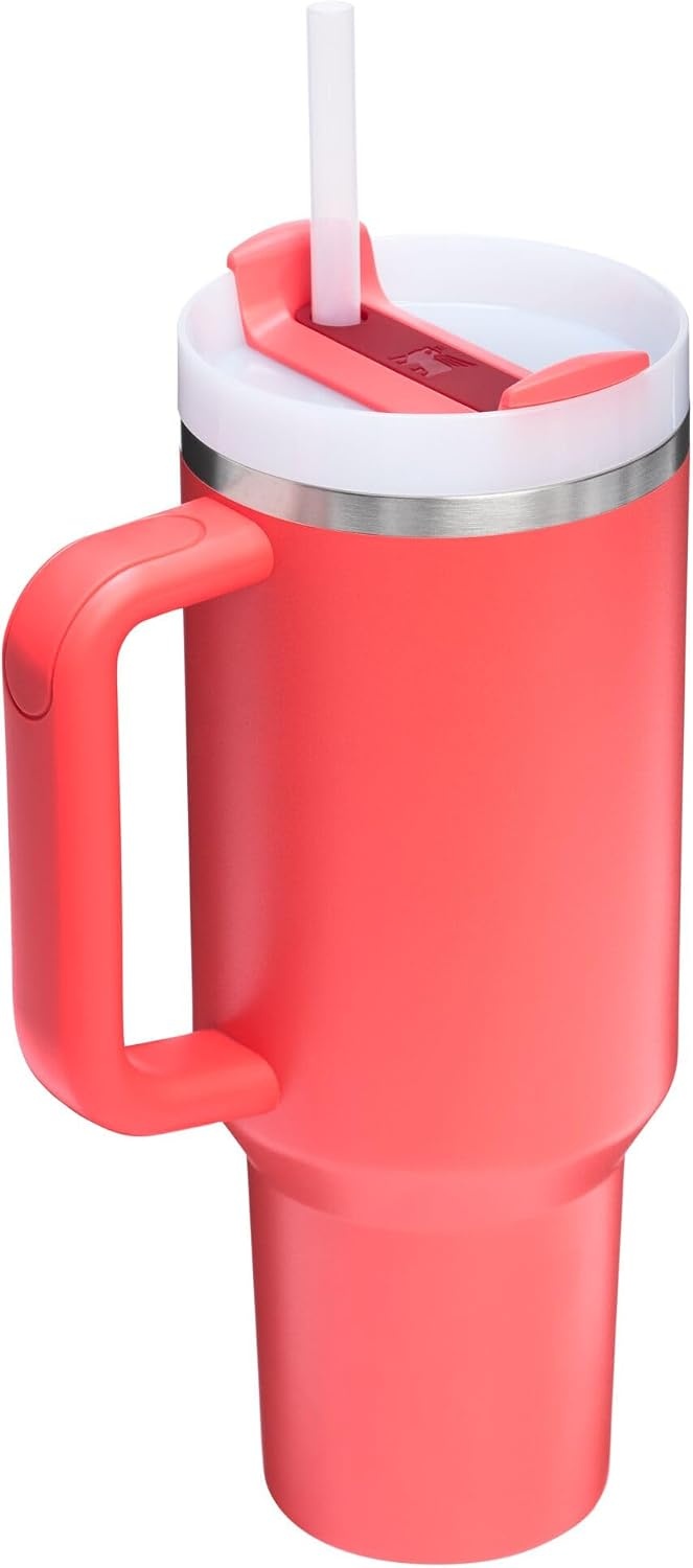 image:imageSTANLEY Quencher H20 Flow State Tumbler 20 oz Frost SprinkleHot Coral