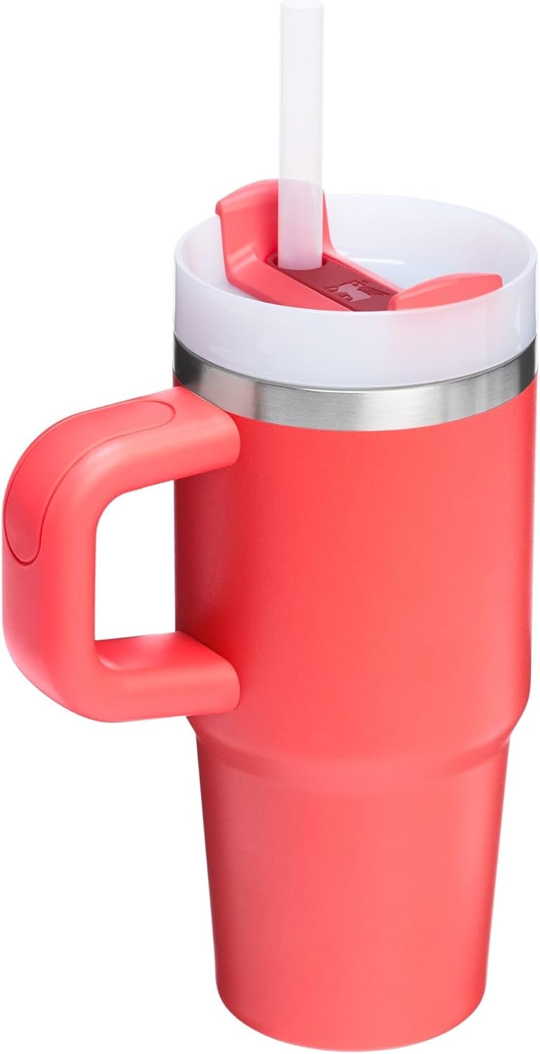 image:imageSTANLEY Quencher H20 Flow State Tumbler 20 oz Frost SprinkleHot Coral