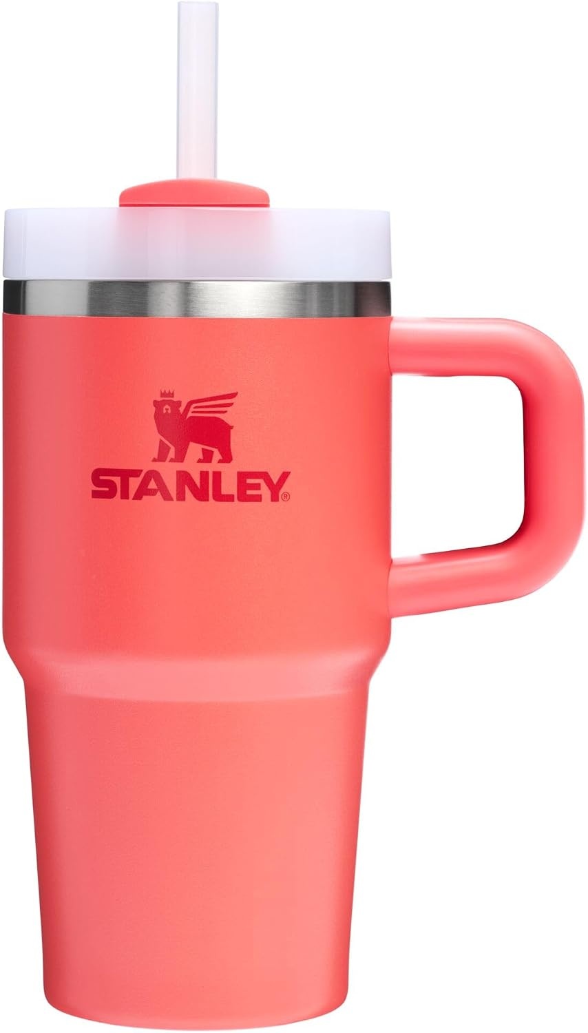 image:imageSTANLEY Quencher H20 Flow State Tumbler 20 oz Frost SprinkleHot Coral