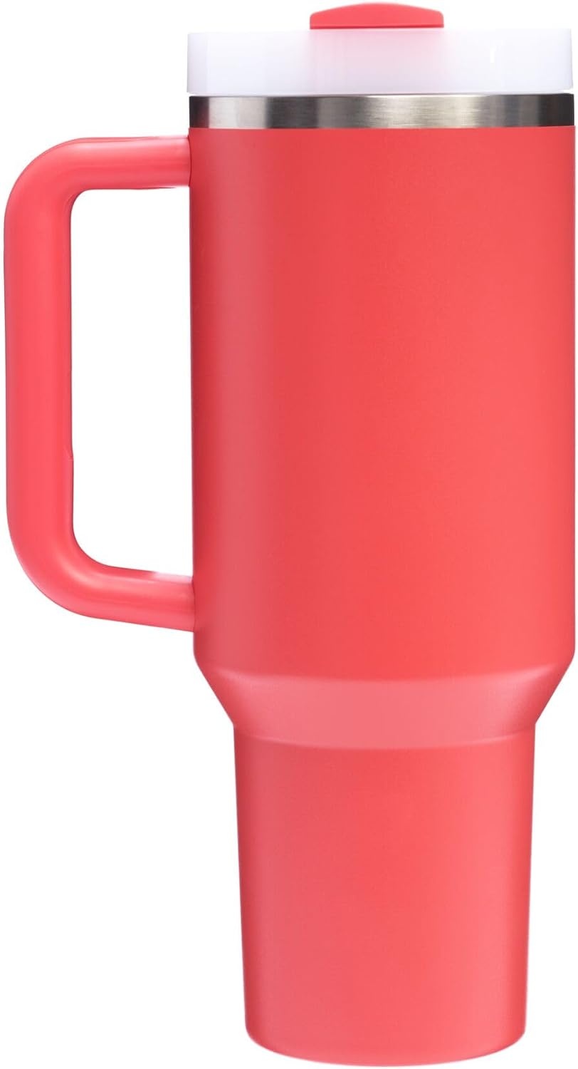 image:imageSTANLEY Quencher H20 Flow State Tumbler 20 oz Frost SprinkleHot Coral