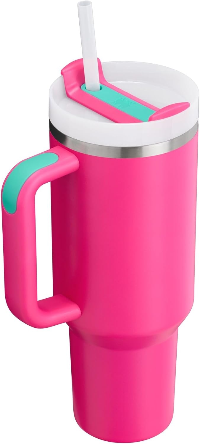 image:imageSTANLEY Quencher H20 Flow State Tumbler 20 oz Frost SprinklePassion Pink