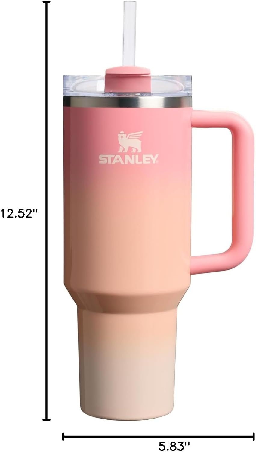 image:imageSTANLEY Quencher H20 Flow State Tumbler 20 oz Frost SprinklePink Mesa Sunset