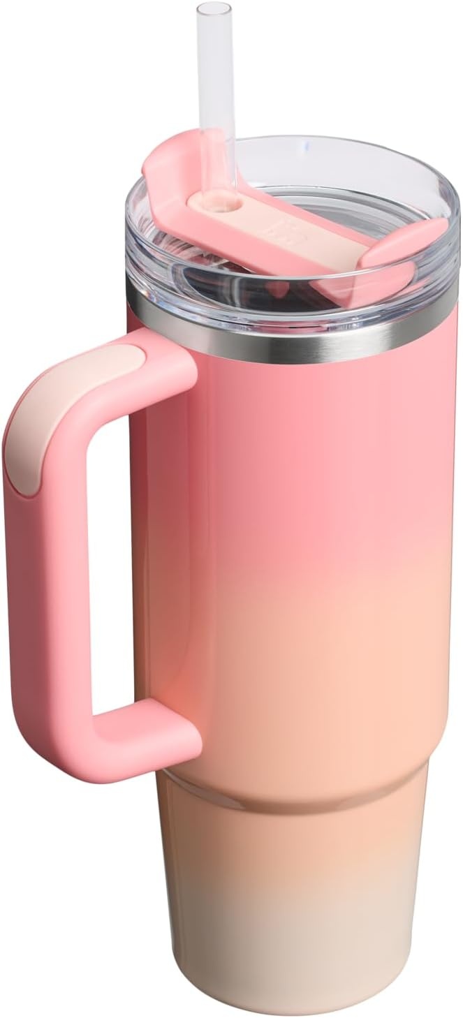 image:imageSTANLEY Quencher H20 Flow State Tumbler 20 oz Frost SprinklePink Mesa Sunset