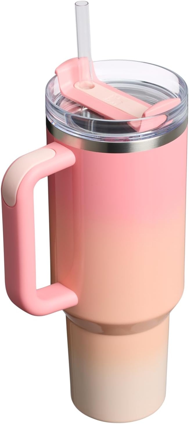 image:imageSTANLEY Quencher H20 Flow State Tumbler 20 oz Frost SprinklePink Mesa Sunset