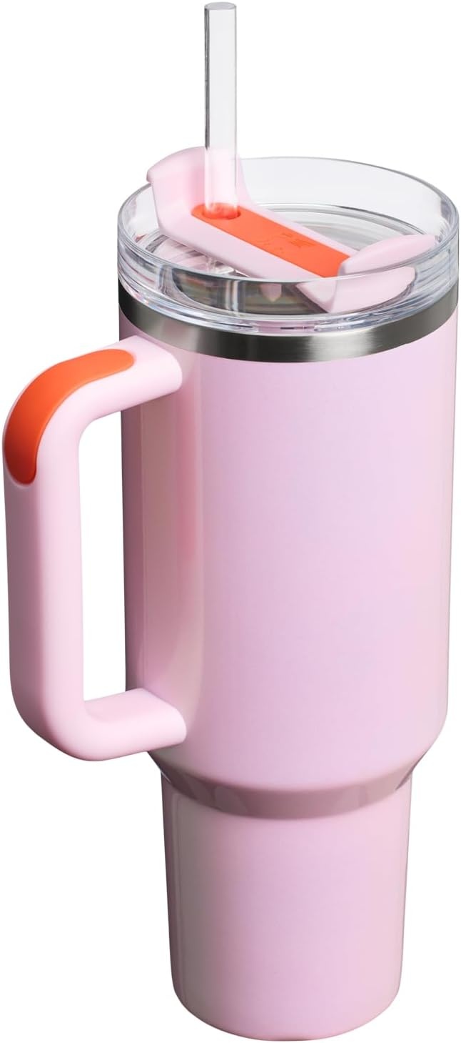 image:imageSTANLEY Quencher H20 Flow State Tumbler 20 oz Frost SprinkleRose Petal Shimmer