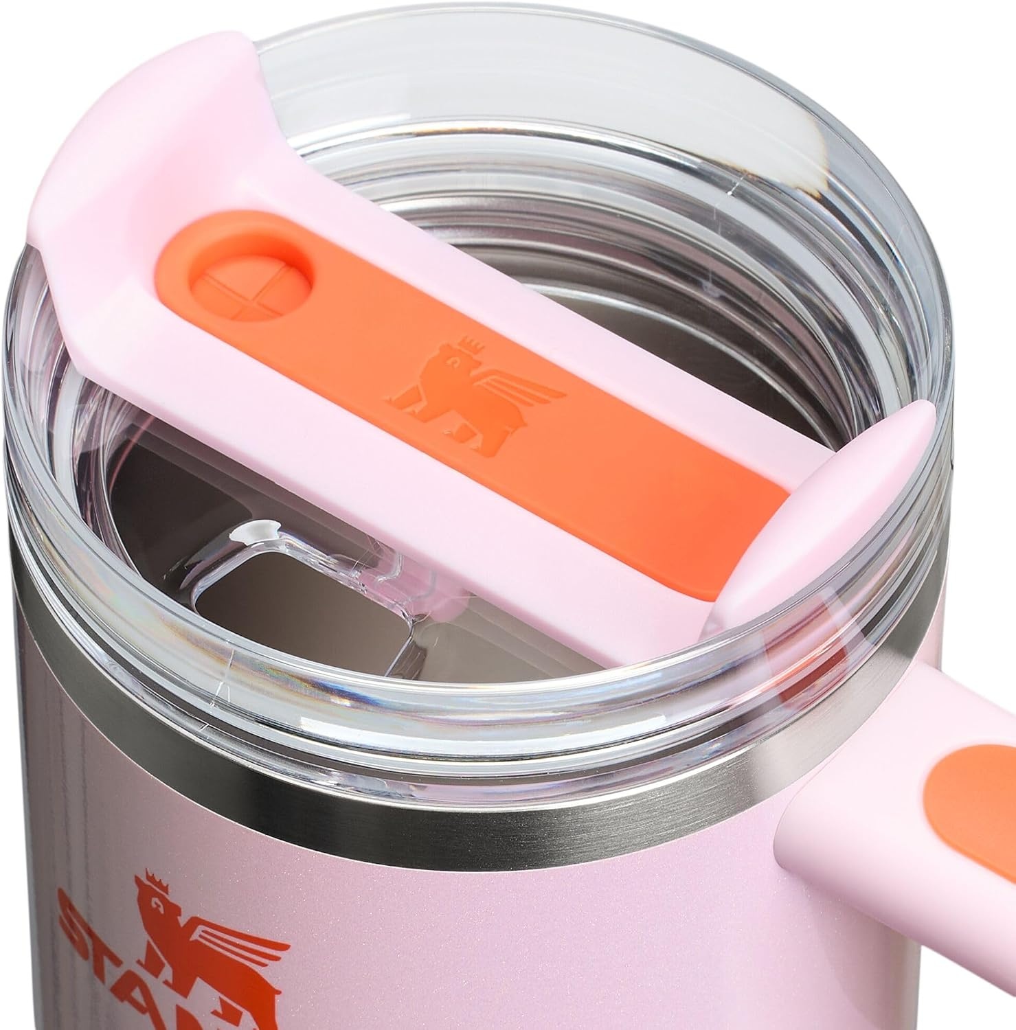image:imageSTANLEY Quencher H20 Flow State Tumbler 20 oz Frost SprinkleRose Petal Shimmer
